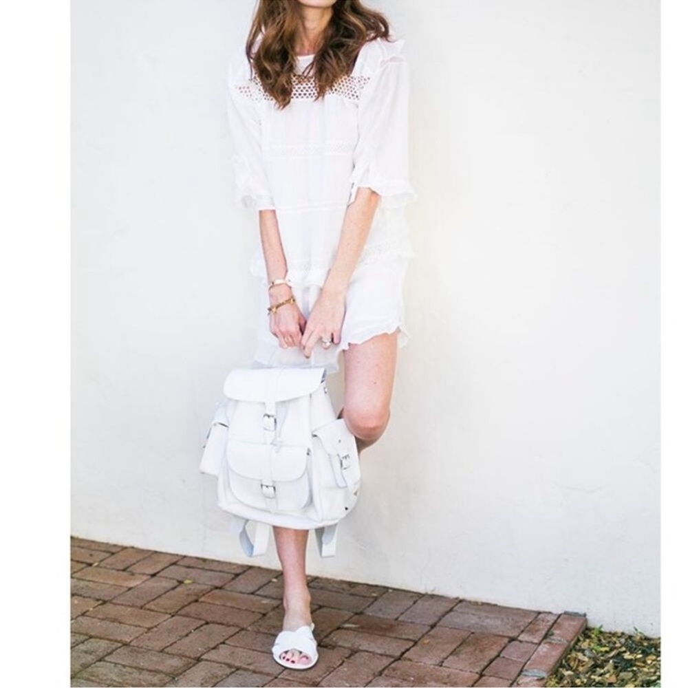 Isabel Marant White the Etiole Casey Mini lace trim Dress size 6